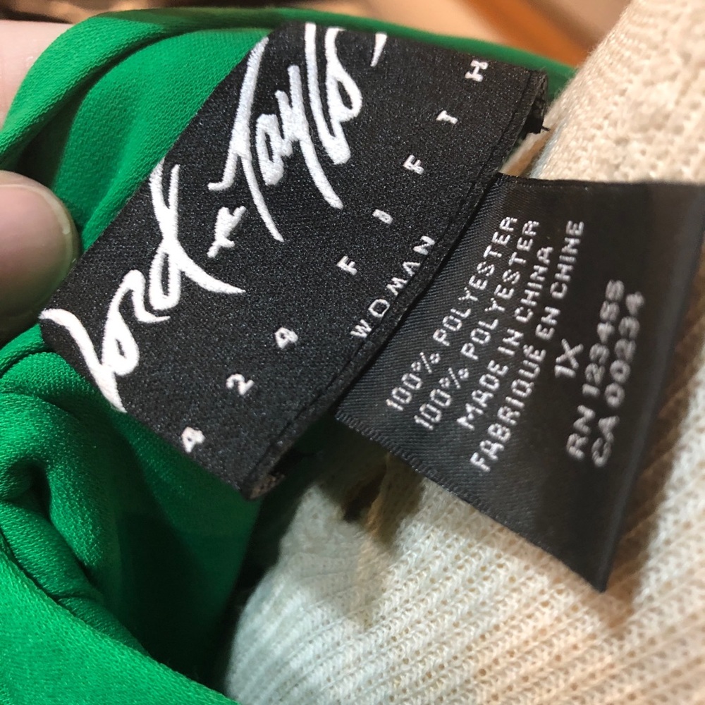 Beautiful green long sleeve top - Picture 4 of 4